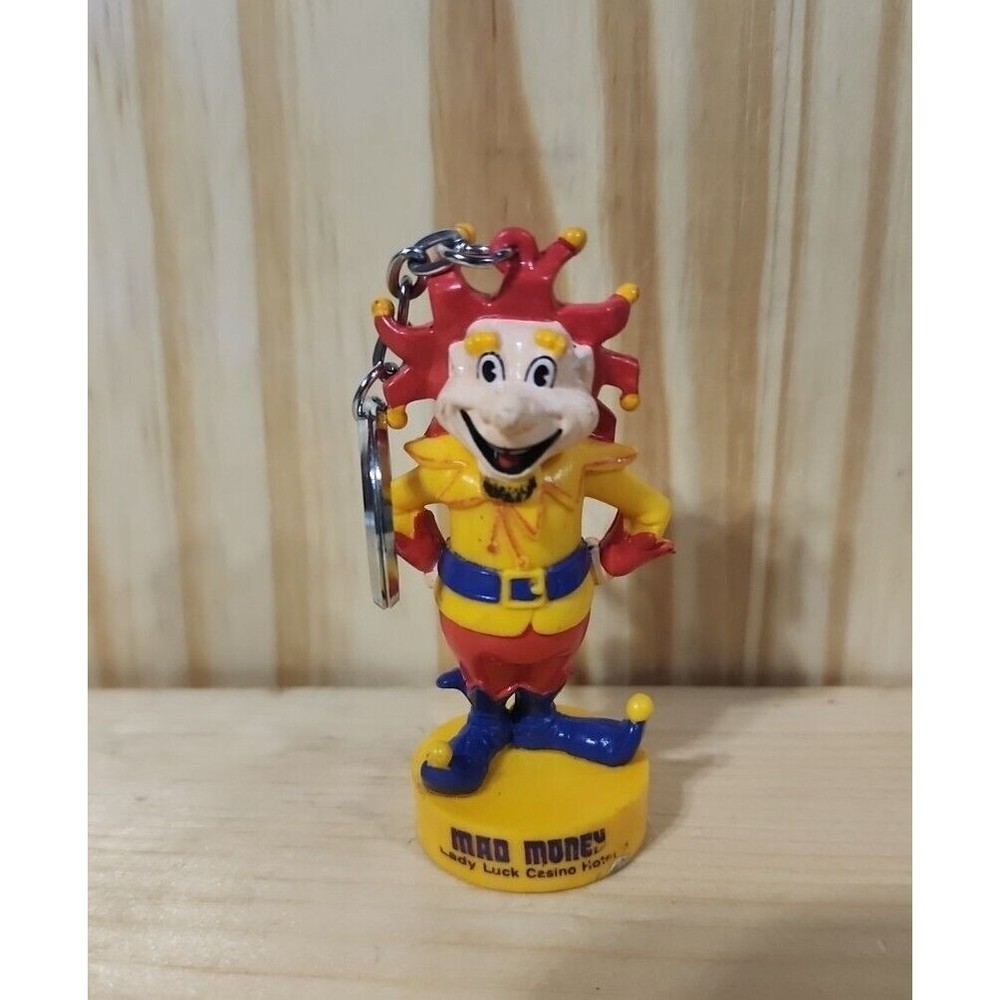 Jester Keychain, Mad Money Lady luck Casino Jester 3 " Tall Clean Nice